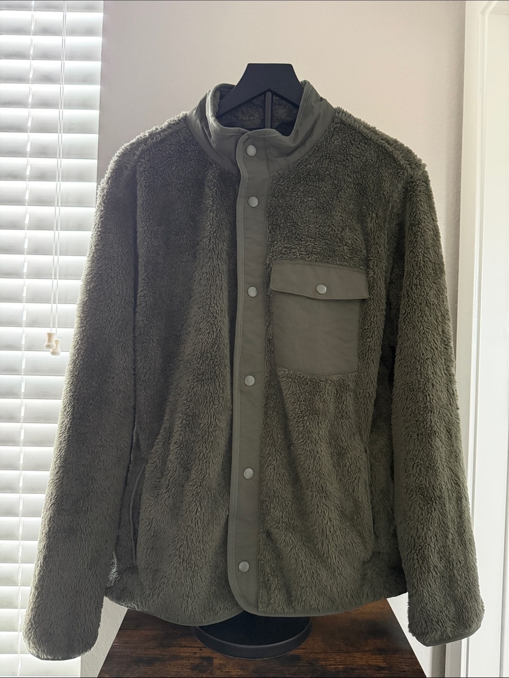 Goodfellow & Co Olive Green Fleece Shirt Jacket